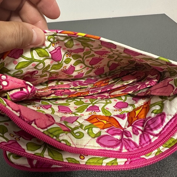 Vera Bradley Pink and Green Floral Clutch - Picture 6 of 9